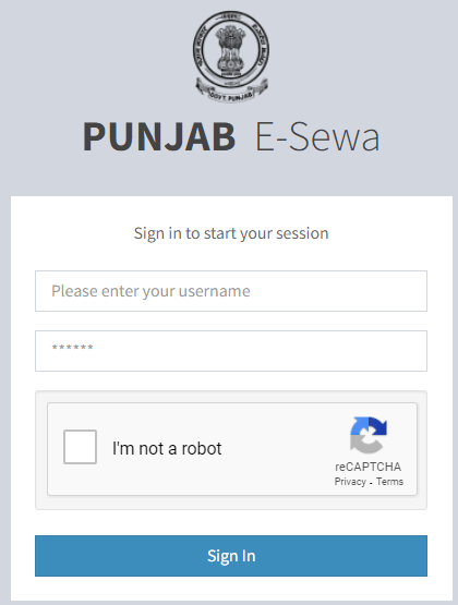 esewa Punjab citizen login