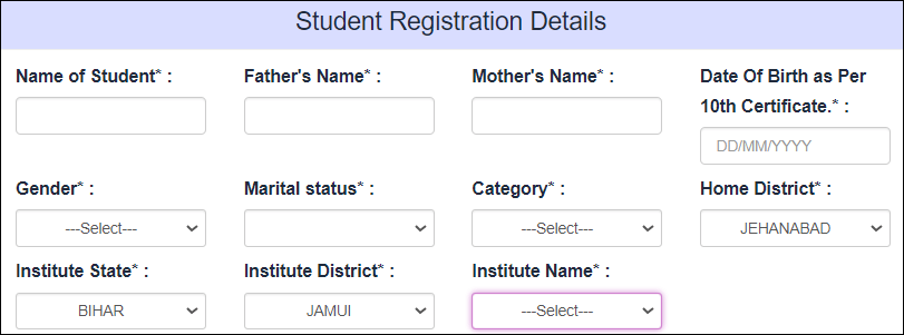 Bihar scholarship registration