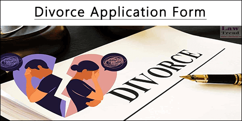 Divorce application form