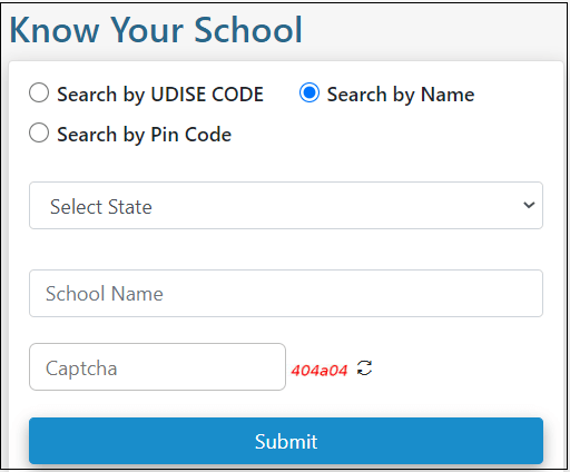 Know your school details on UDISE Plus