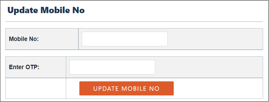 Mobile number update on ekalyan.cgg.gov.in