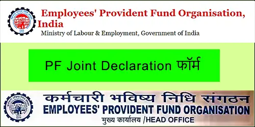 PF joint declaration application form
