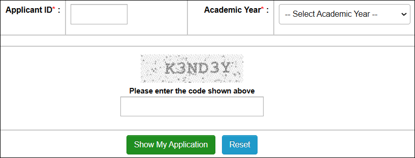 MP scholarship application status