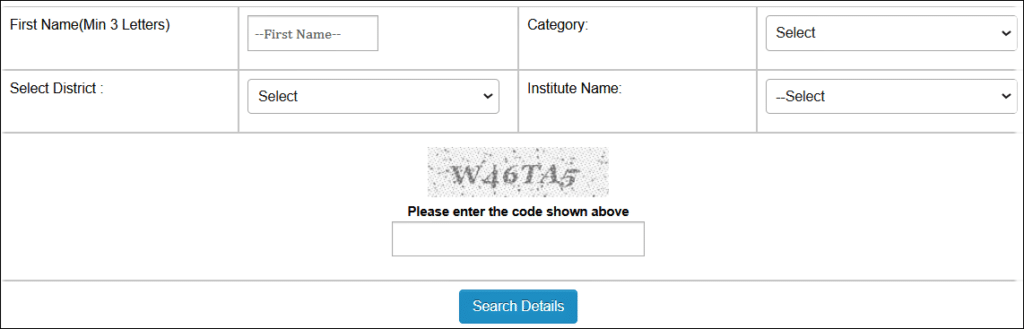 Search students details